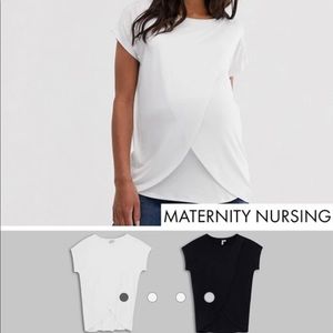 Maternity Shirt Set ASOS black and white